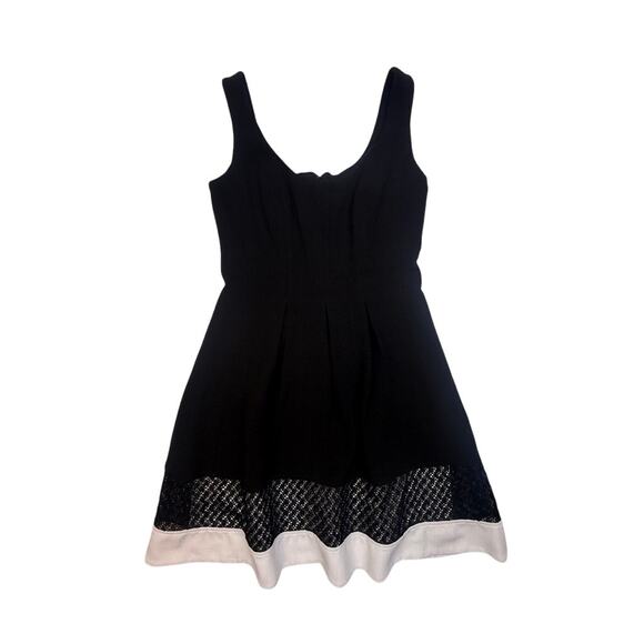 Nine West Dresses & Skirts - Nine West Black Fit & Flare Dress Tweed Hem Sleeveless Cocktail Career Size 2